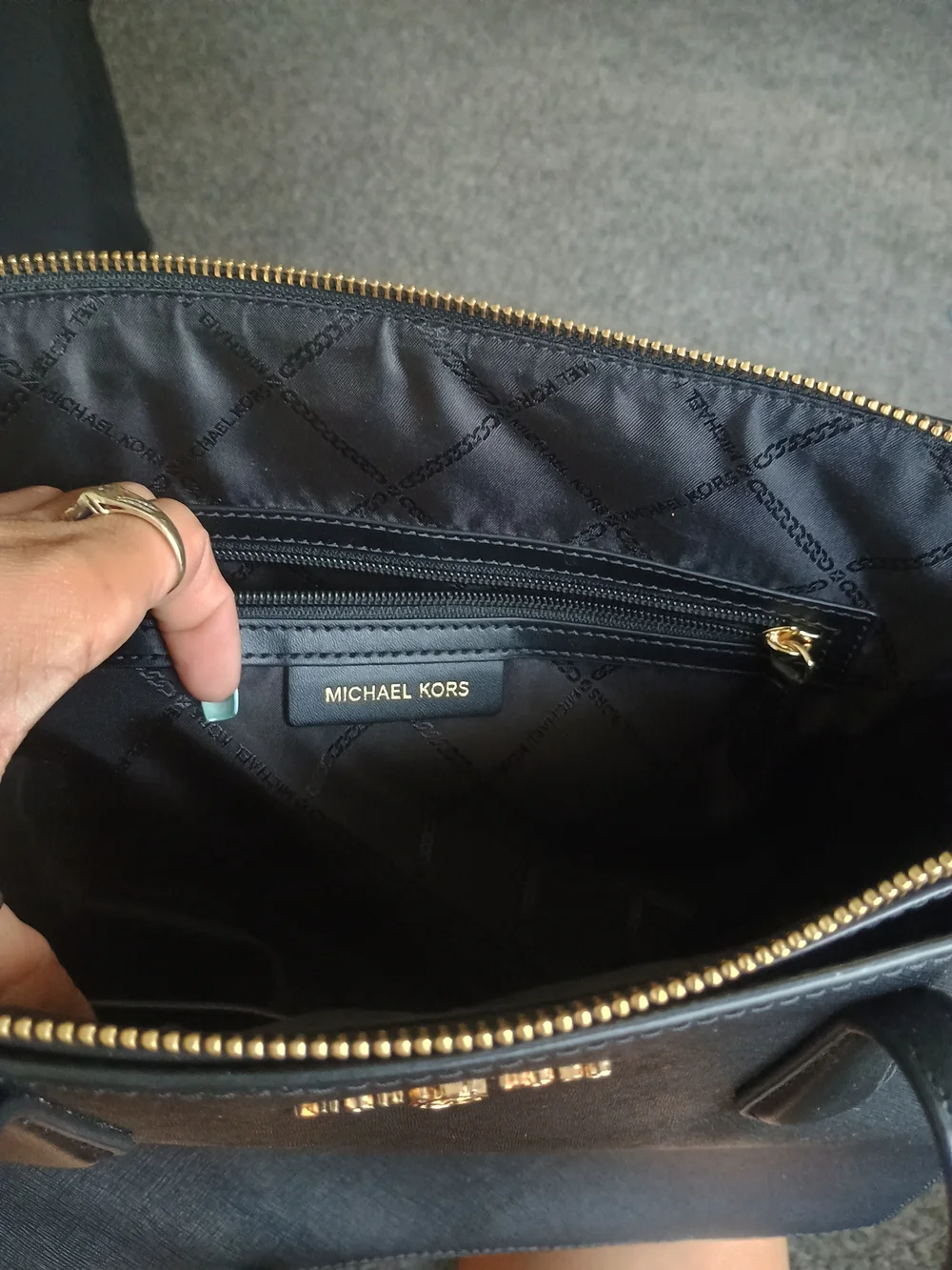 Michael Kors Black Saffiano Leather Tote Bag